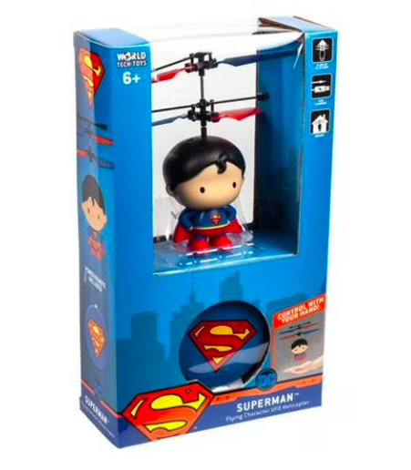 wholesale truckload of 4,000 licensed dc toys superman, batman, and wonder woman 3.5″ flying character ufo helicopter toys – suggested retail values to $17.99 each – your price is only $4.75 each