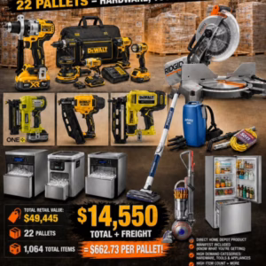 Wholesale Truckload Of Home Depot Overstock And Returns - Hardware, Tools, And Appliances