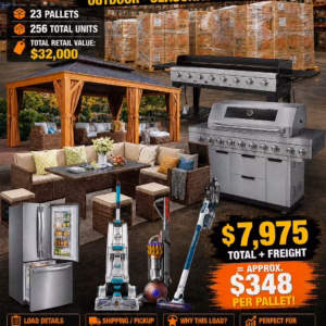 Wholesale Truckload Of Home Depot Overstock And Returns Outdoor Seasonal Furniture And Appliances